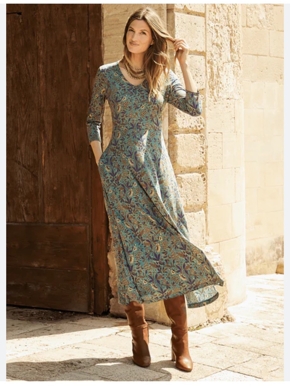 Peruvian Connection Tuscan Floral Dress Size XXL